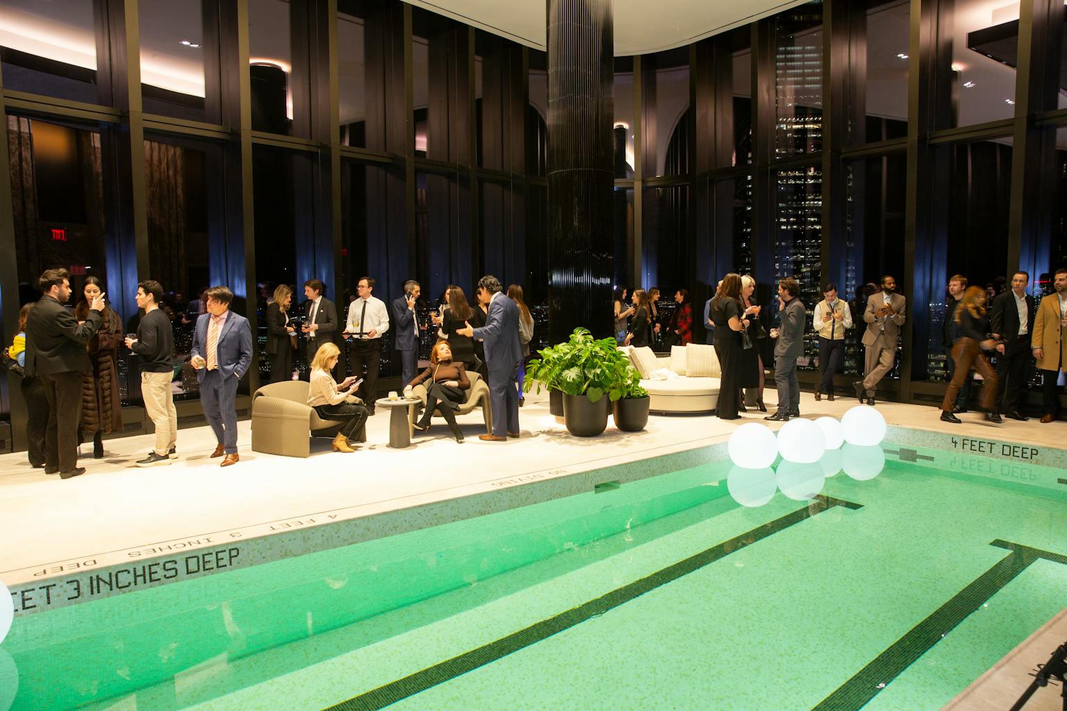 The Greenwich Amenities Opening Event MAWD Elliot March Pool Design