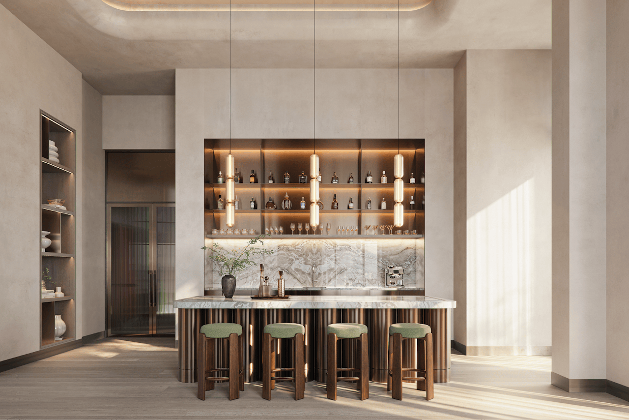 Fulton Bond Wet Bar MAWD March and White Design