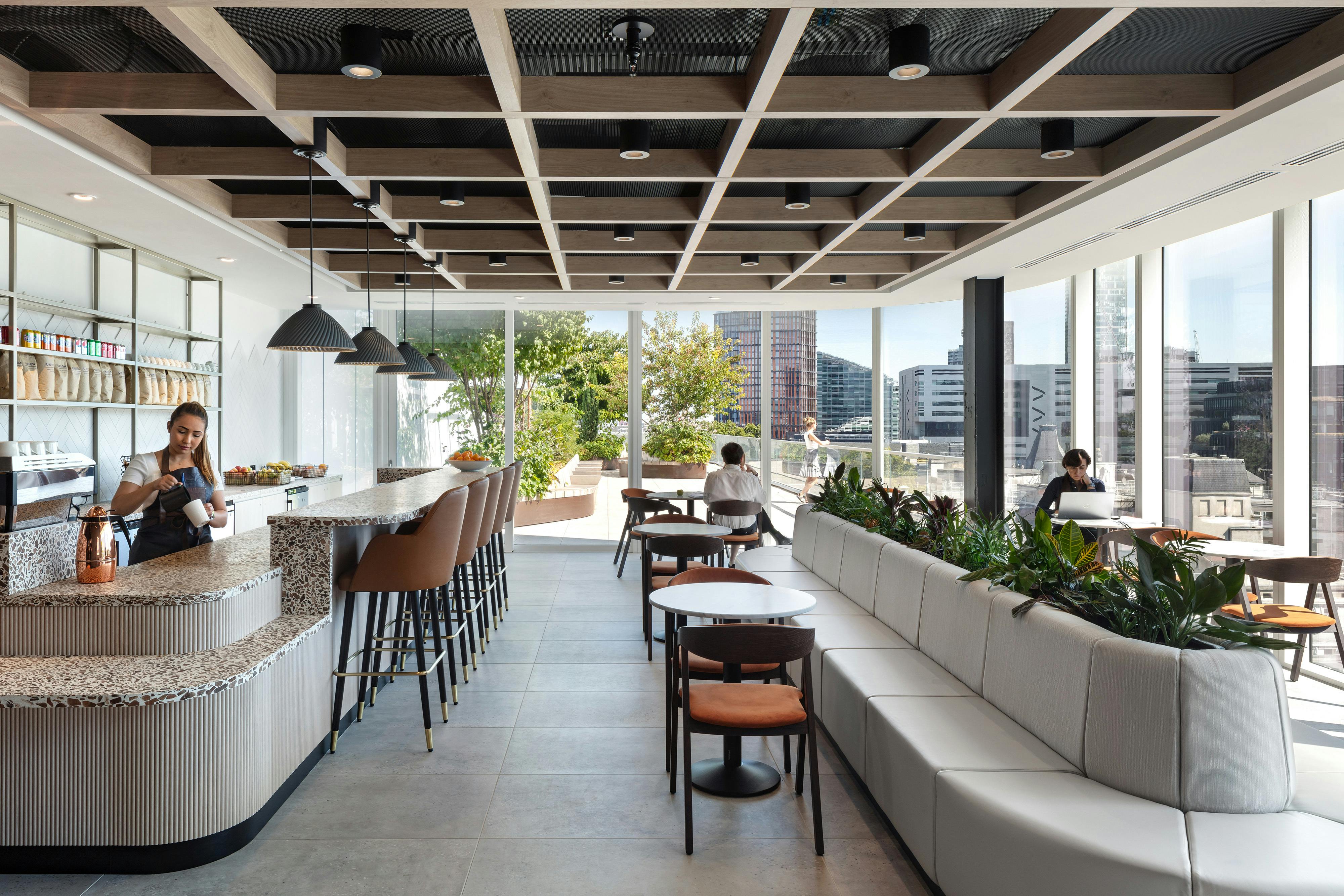 mondrian barista bar area design