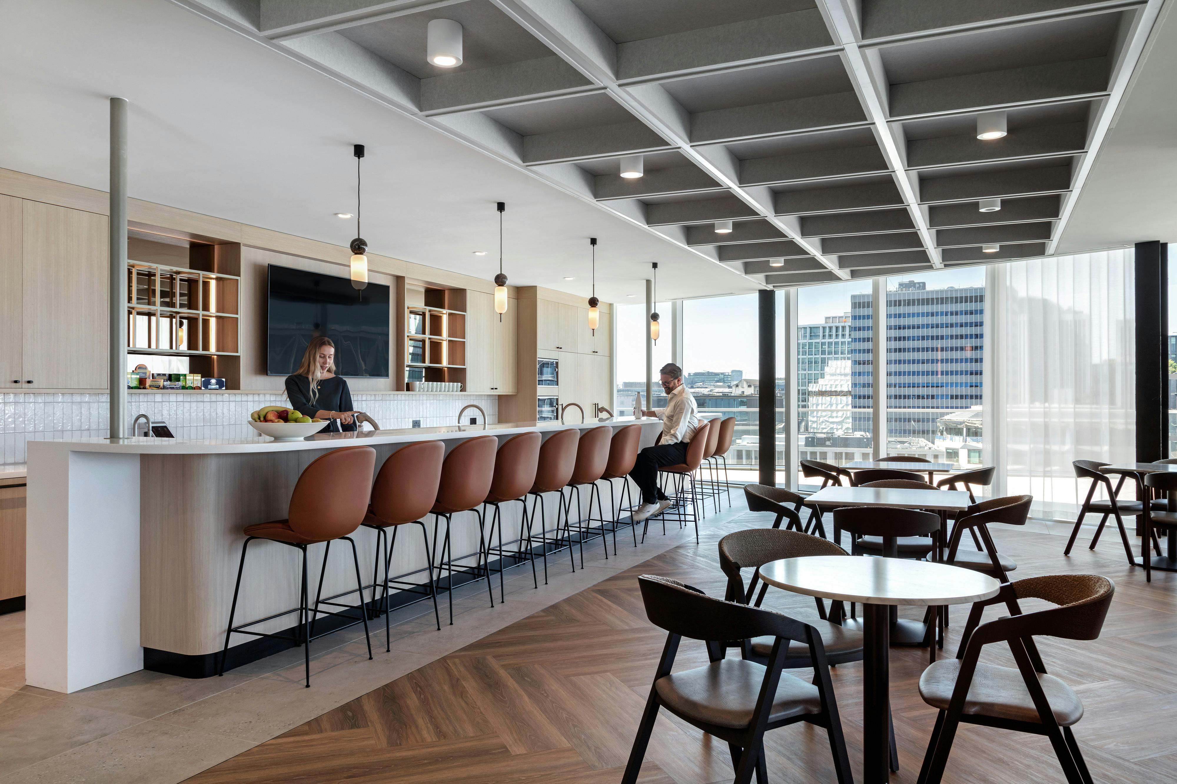 mondrian social kitchen space design