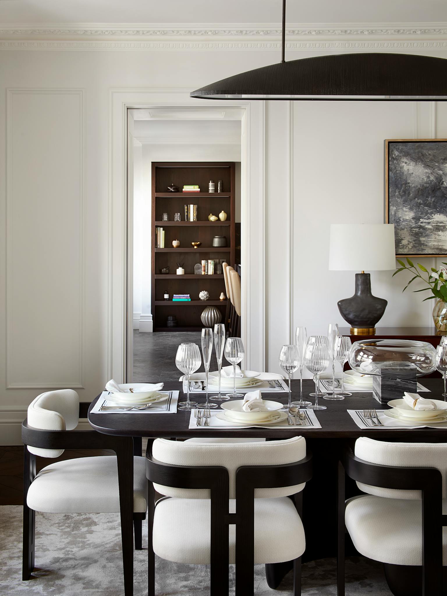 dining room table in living room