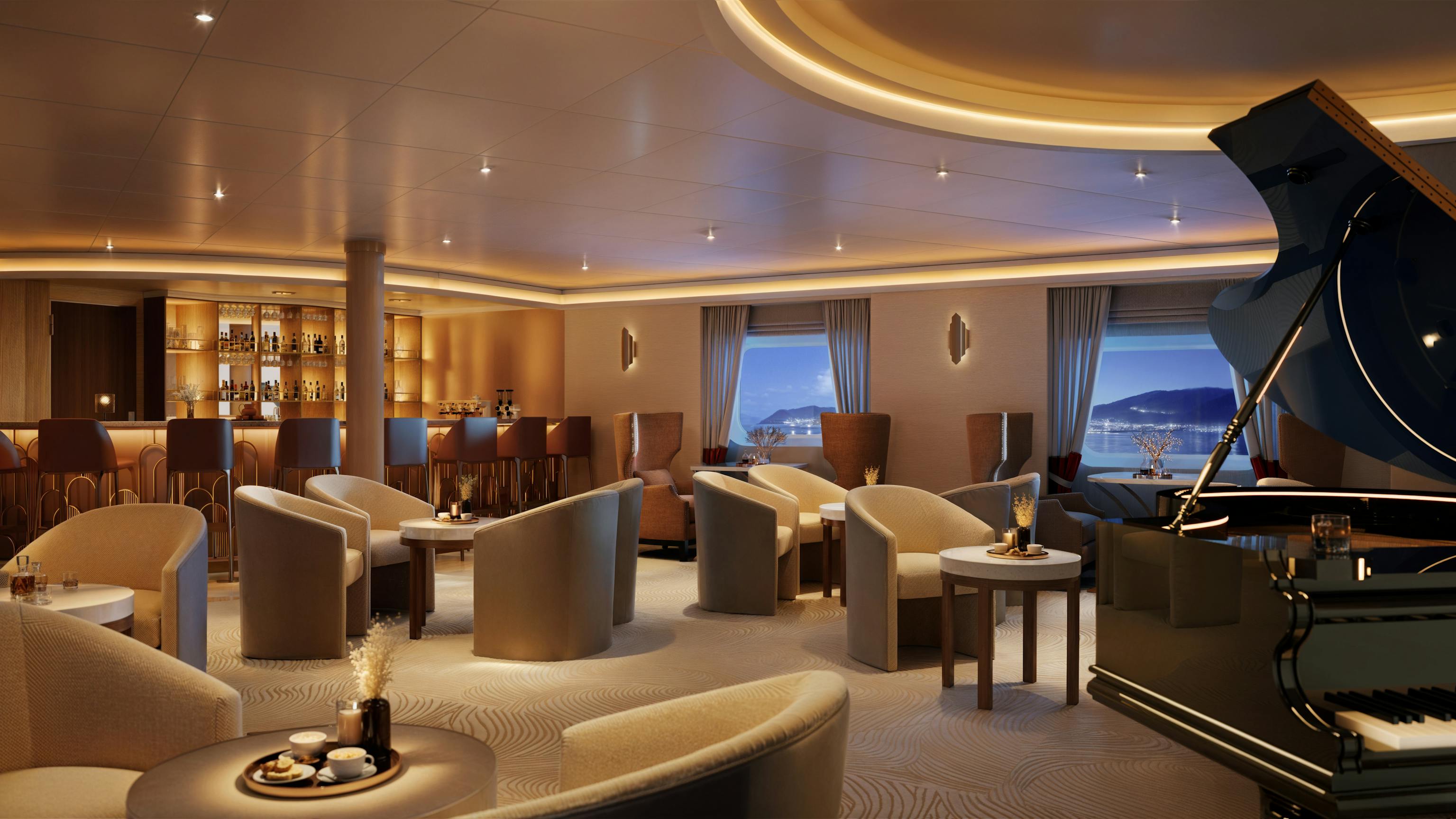 Navigator Residence at Sea MAWD Piano Bar Interior Design