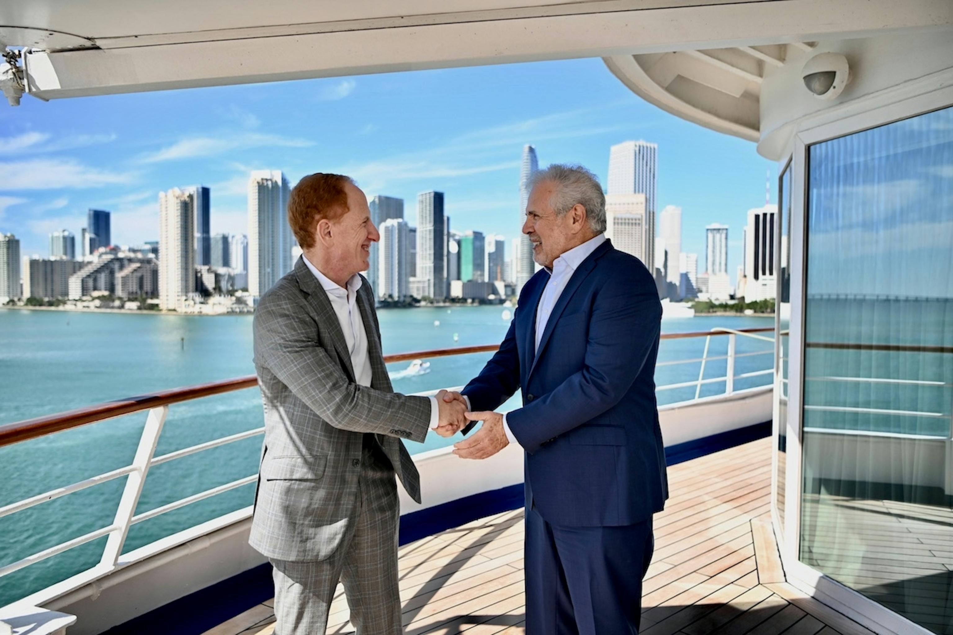 Russell Galbut Managing Principal Crescent Heights and Harry Sommer President CEO Norwegian Cruise Line Holdings
