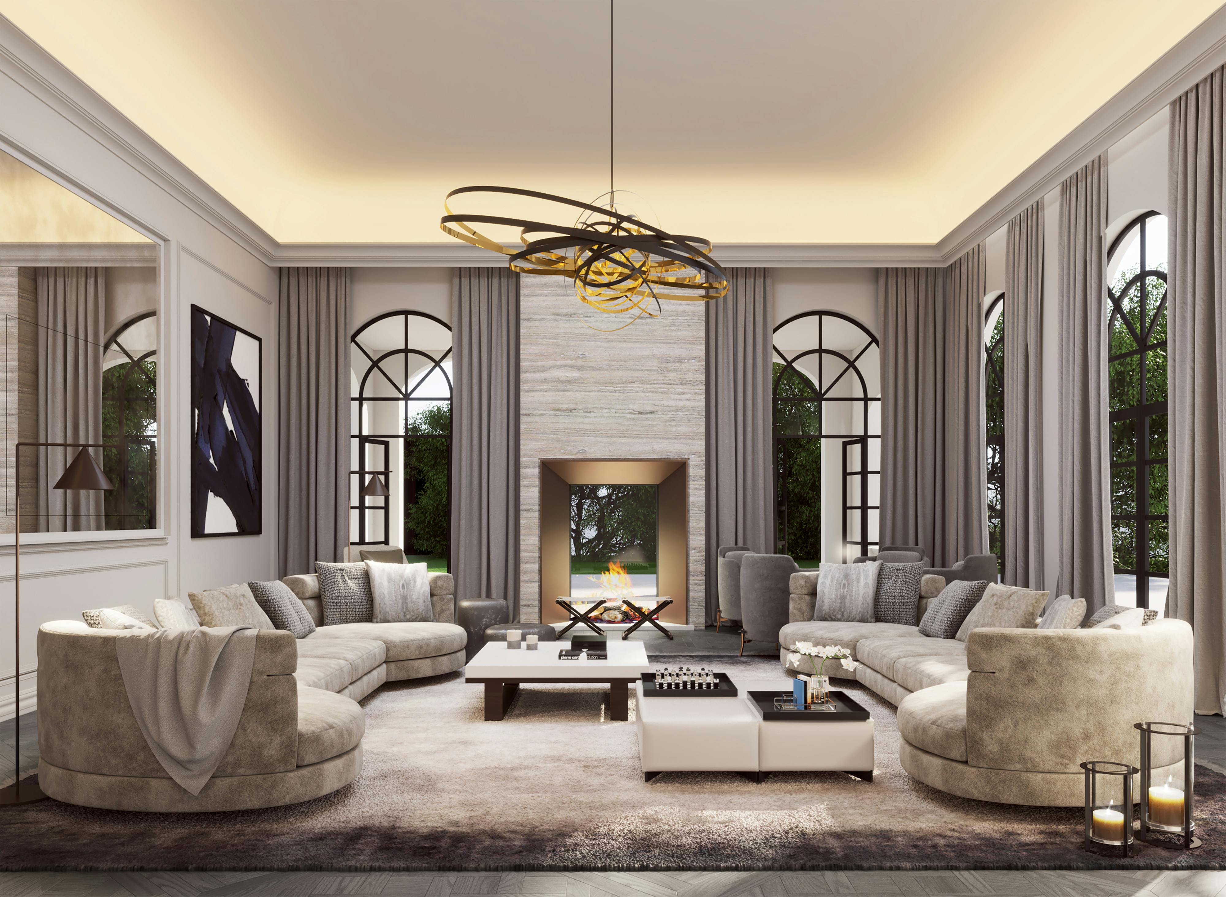 luxury family room sofas and coffee table