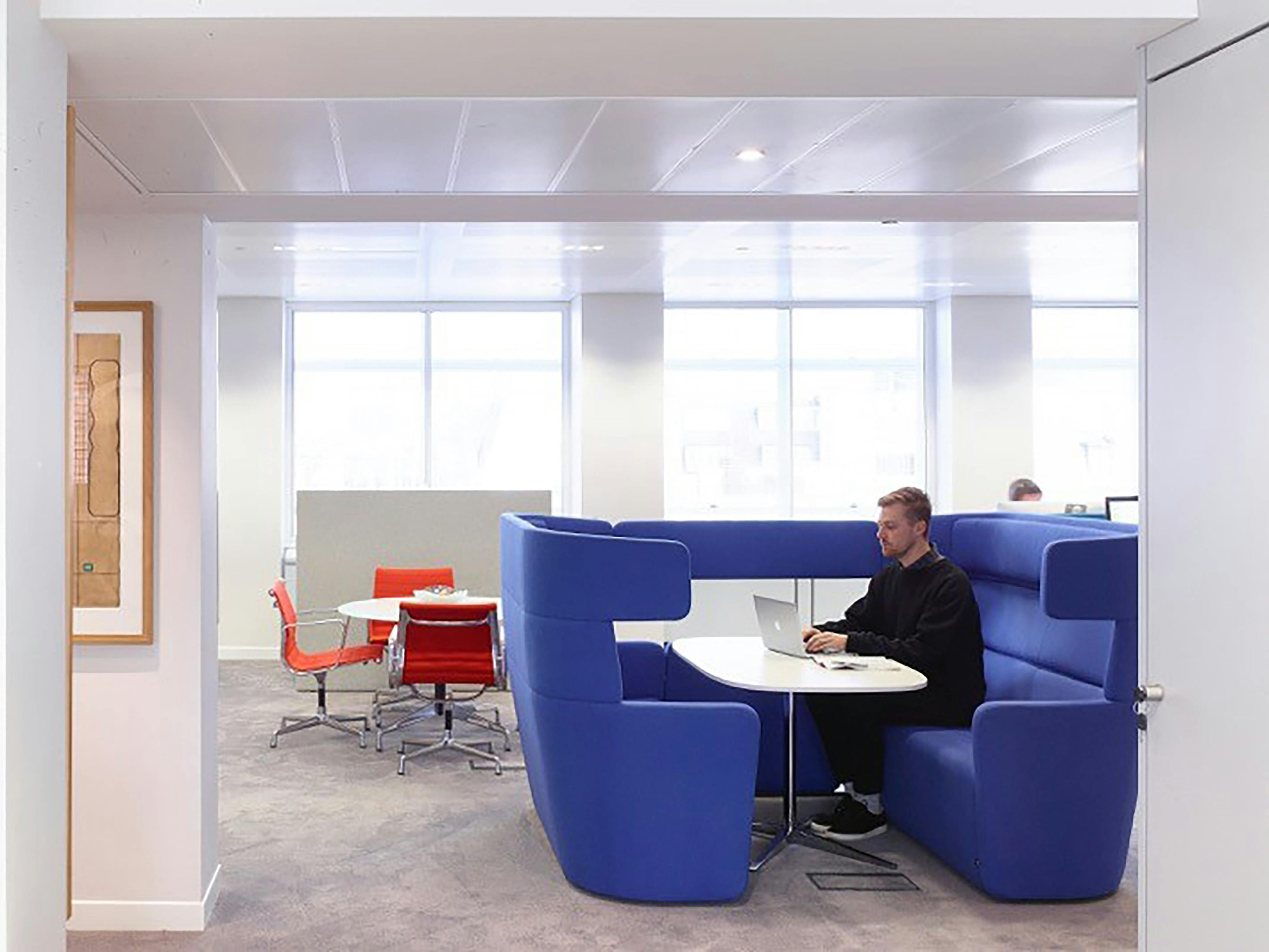office pod in the open plan workspace
