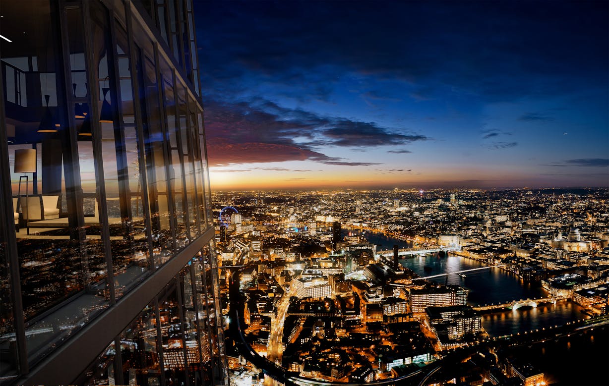 view of london from the shard