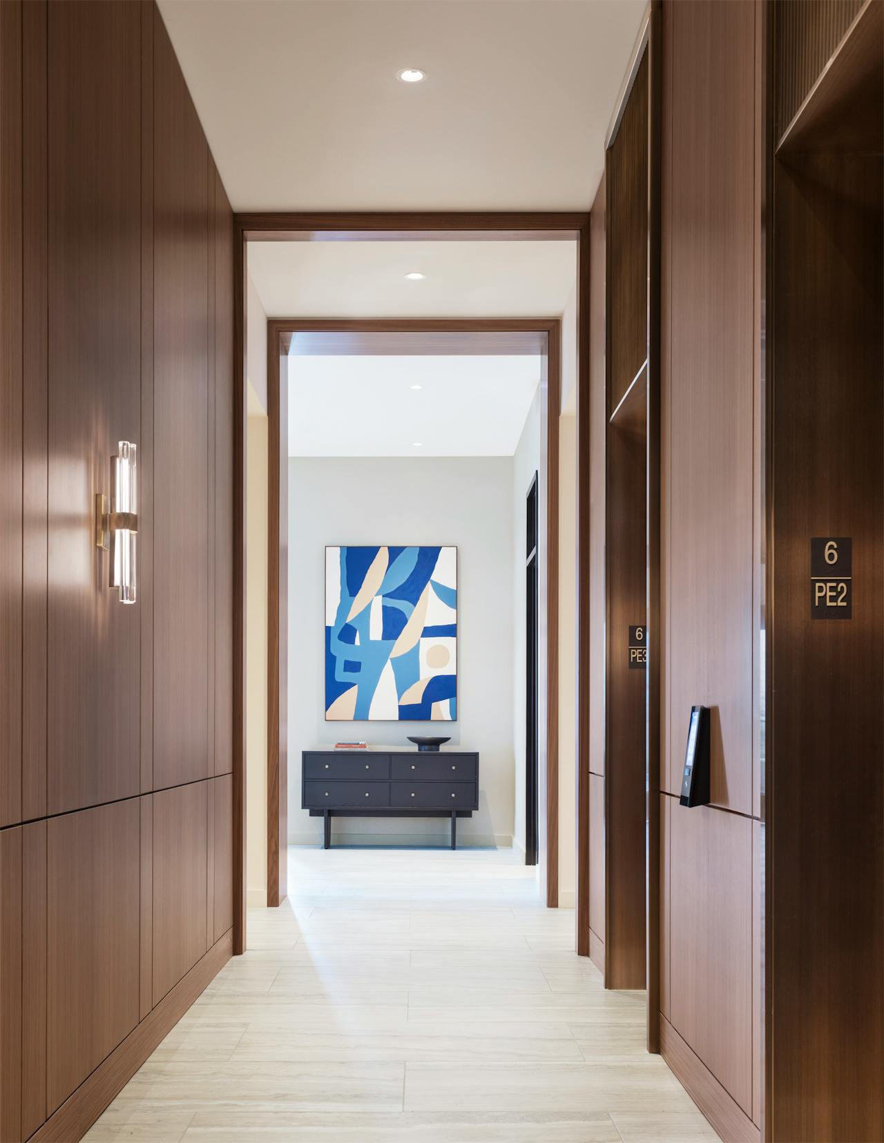 The Row Chicago Related Midwest Hallway Interior Design MAWD Residential Hospitality
