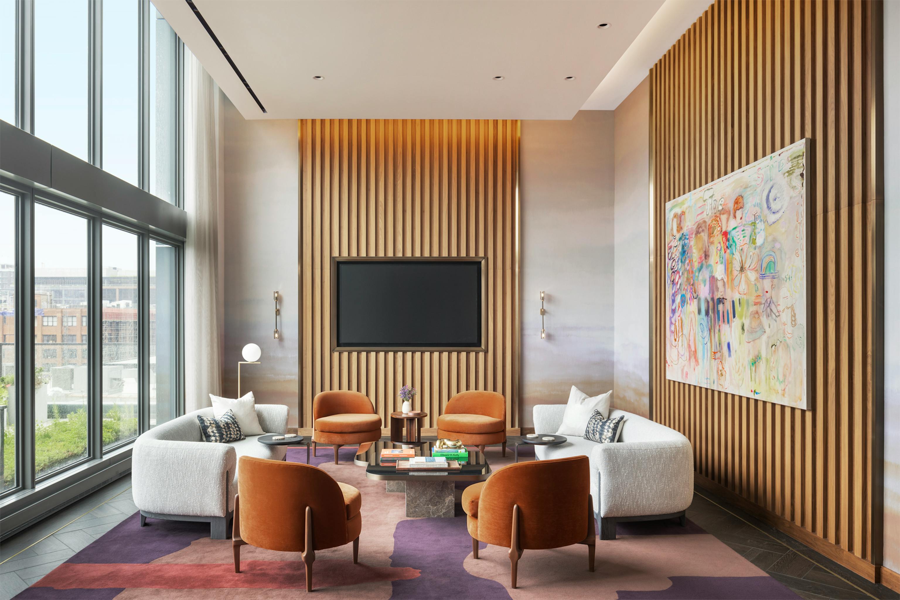 The Row Chicago Related Midwest Lounge Interior Design MAWD Residential Hospitality
