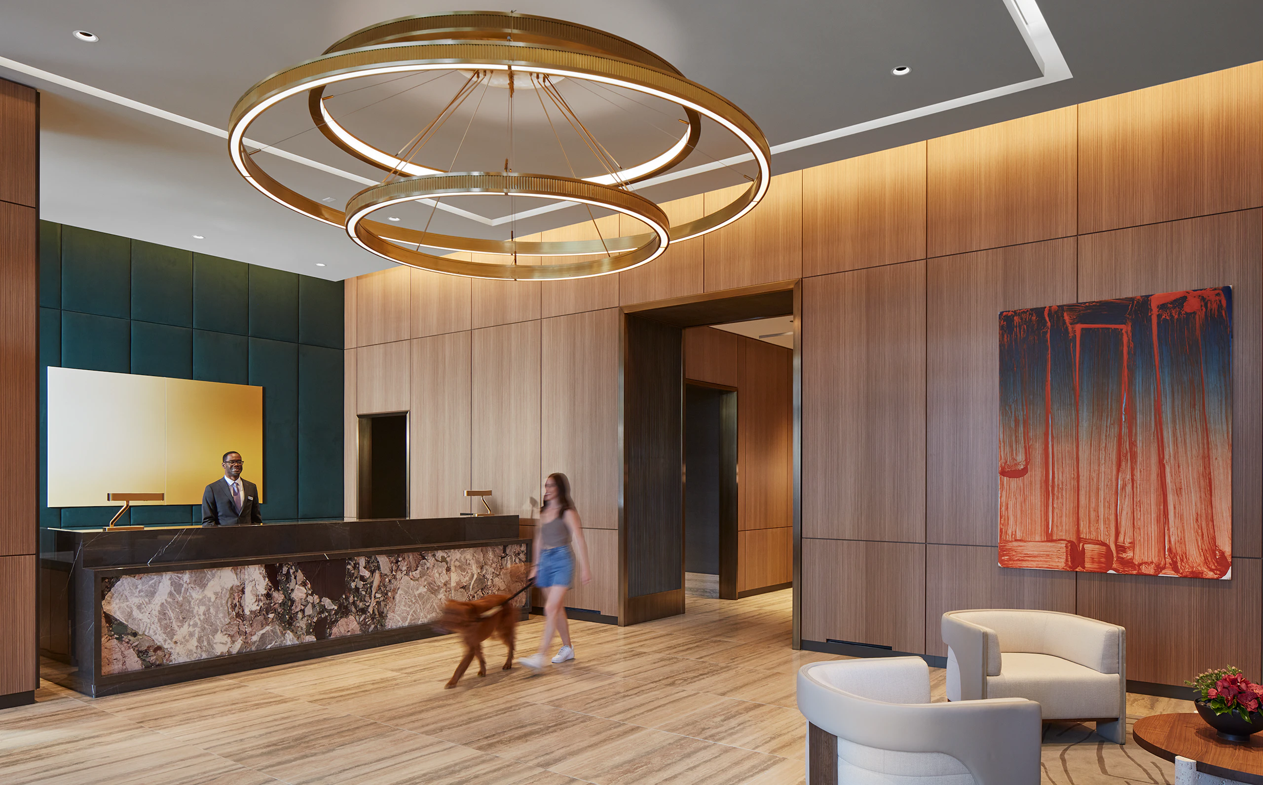 The Row MAWD Interior Design Chicago Residential Design Lobby